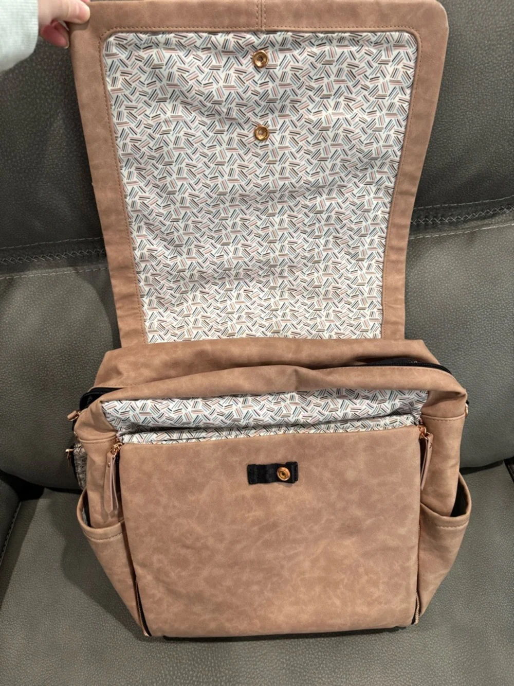Petunia Pickle Bottom Diaper Bag Backpack - w/ Changing Pad + Magnetic Flap